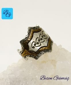 Amentü Vavları Taşsız Özel Tasarım Gümüş Erkek Yüzük