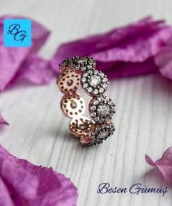 Elmas Montürlü Tamtur Gümüş Yüzük