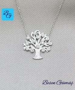 Gümüş Hayat Ağacı Kolye