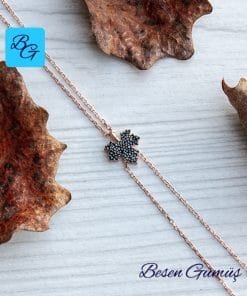 Oniks Taşlı Çınar Yaprağı Şahmeran