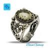 Sitrin Taşlı Gümüş Erkek Yüzük