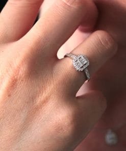 Baget Taşlı Gümüş Yüzük