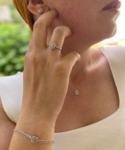 Baget Taşlı Kare Model 925 Ayar Gümüş Kadın Yüzük