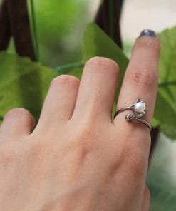 İncili Ayarlanabilir Orkide Yüzük