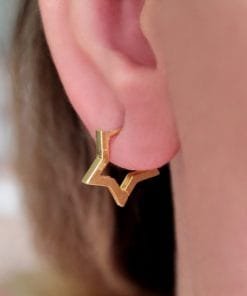 Yıldız Figür Gold Küpe