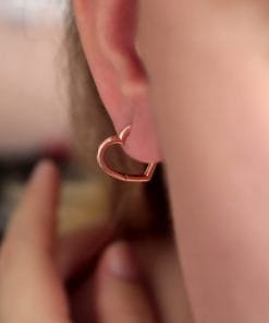 Kalp Figür Rose Küpe