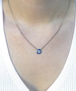 Nazar Boncuklu Taşlı Kadın Kolye – Şık ve Zarif Tasarım