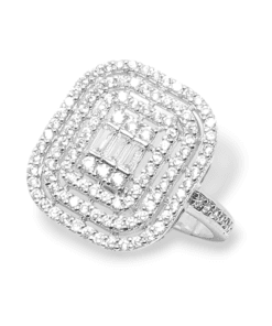 Zirkon baget taşlı ışıltılı 925 ayar gümüş kadın yüzük