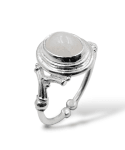 Doğal aytaşı taşlı ayarlanabilir 925 ayar gümüş yüzük kadın minimal