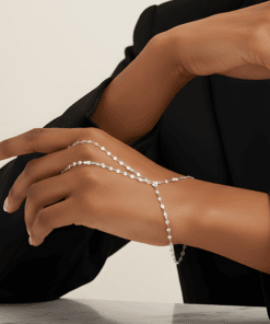 Gümüş şahmaran bileklik elde duruş ince zincir model
