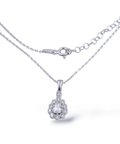 Damla Kesim Taşlı Zirkon Detaylı 925 Ayar Gümüş Takı Seti