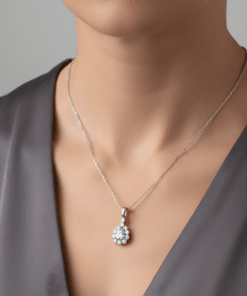 Damla Kesim Taşlı Zirkon Detaylı 925 Ayar Gümüş Takı Seti