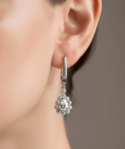 Damla Kesim Taşlı Zirkon Detaylı 925 Ayar Gümüş Takı Seti