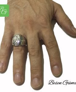 Dalga Desenli Taşsız Yüzük