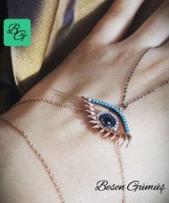 Firuze Taşlı Göz Gümüş Şahmeran