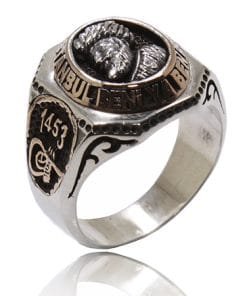 Osmanlı Tuğralı Fetih Yüzüğü Gümüş Erkek Yüzük