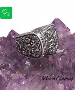 Taşsız Erzurum El Kalem İşi Erkek Yüzük